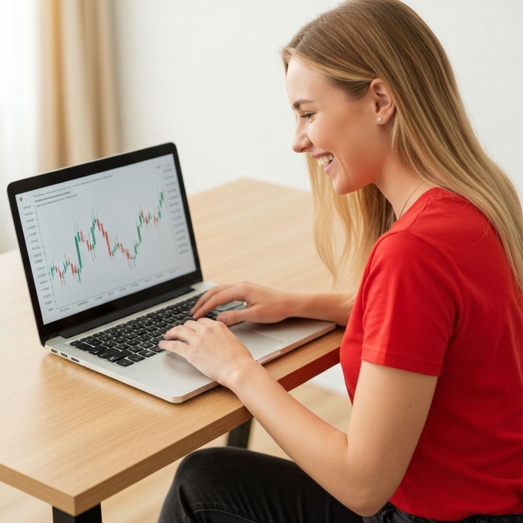 Pessoa consultando valores no laptop